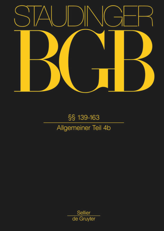 §§ 139-163: (Allgemeiner Teil 4b) book cover by 