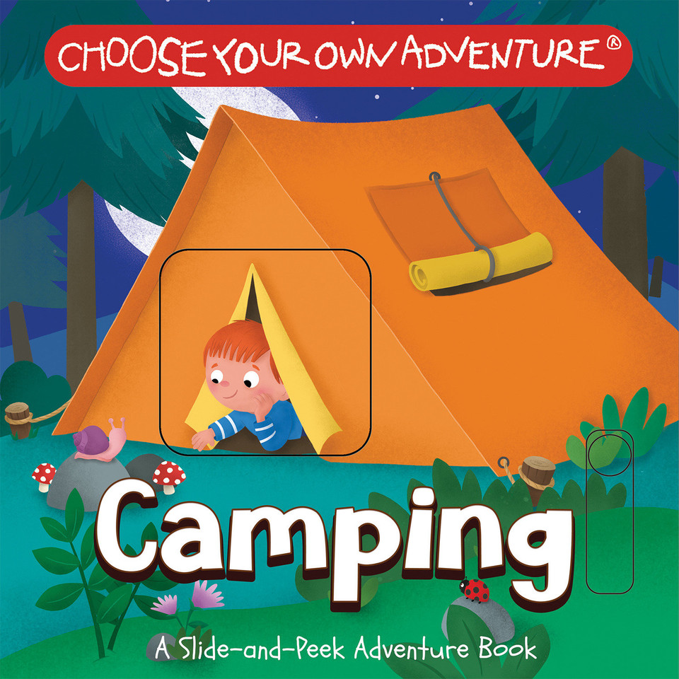 Camping: A Slide-and-Peek Adventure Book book cover by 