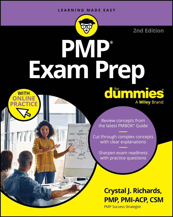PMP Exam Prep For Dummies book cover by Crystal J. Richards