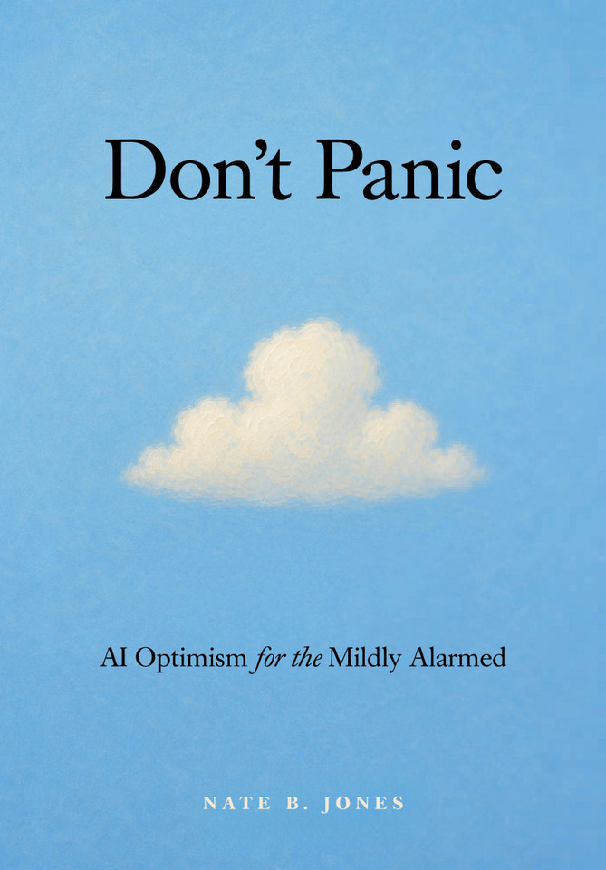 Don't Panic: AI Optimism for the Mildly Alarmed book cover by Nate B. Jones