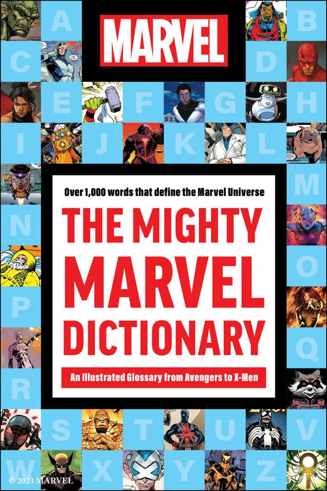 The Mighty Marvel Dictionary: An Illustrated Glossary from Avengers to X-Men book cover by Robb Pearlman