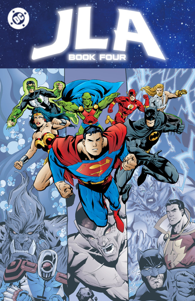 JLA Book Four book cover by Mark Waid, Grant Morrison