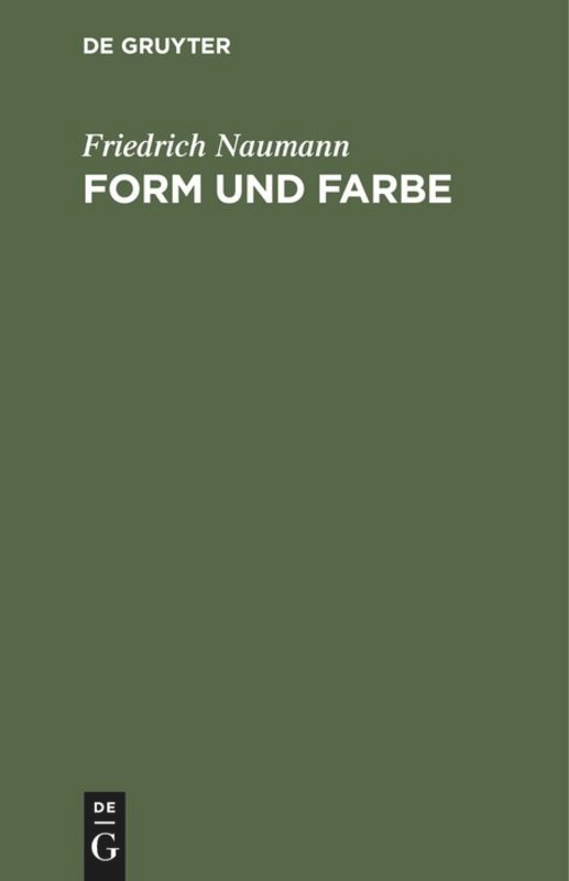 Form und Farbe [9783111228303]
