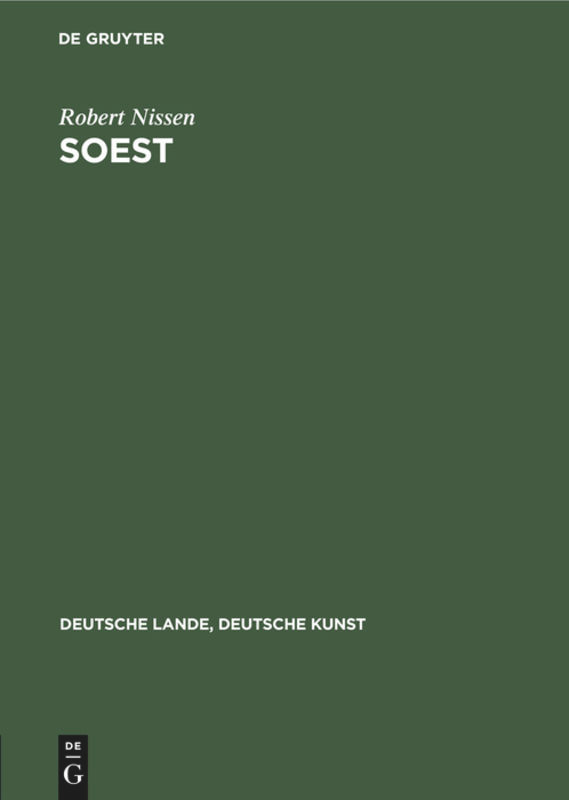 Soest (Deutsche Lande, Deutsche Kunst) book cover by Robert Nissen