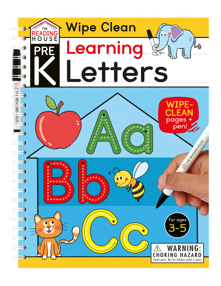 Learning Letters (Pre-K Wipe Clean Workbook): Preschool Wipe Clean Activity Workbook, Ages 3-5, Letter Tracing, Uppercase and Lowercase, First Words, Learning to Write, and Handwriting Practice (The Reading House) book cover by The Reading House