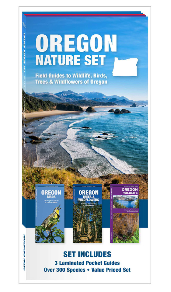 Oregon Nature Set: Field Guides to Wildlife, Birds, Trees & Wildflowers of Oregon (Nature Observation North America) book cover by 