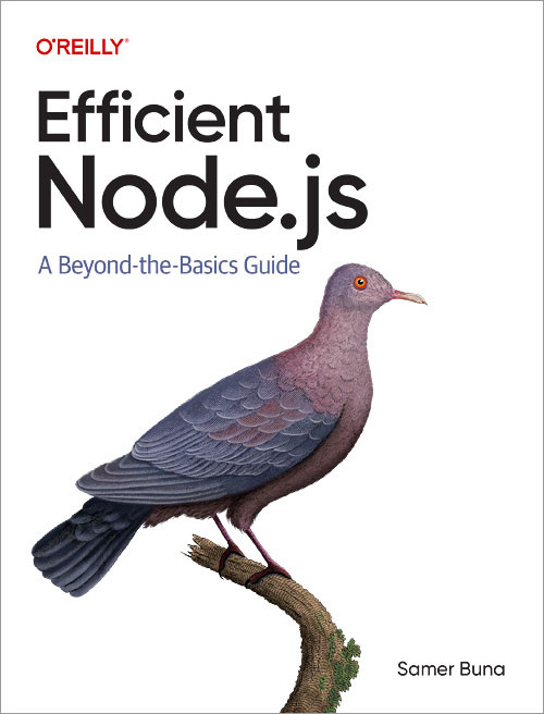 Efficient Node.js: A Beyond-the-Basics Guide book cover by Samer Buna