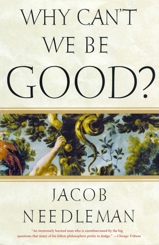 Why Can't We Be Good? book cover by Jacob Needleman