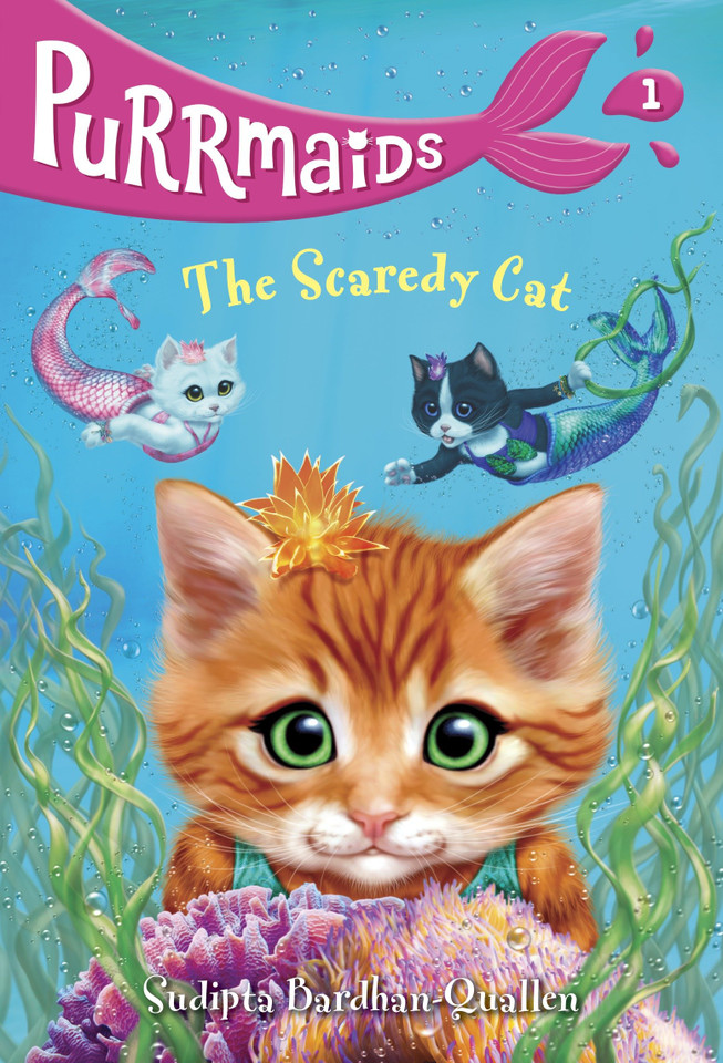 Purrmaids #1: The Scaredy Cat (Purrmaids) book cover by Sudipta Bardhan-Quallen
