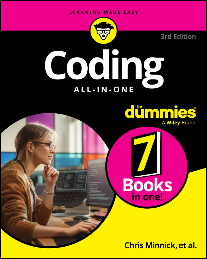 Coding All-in-One For Dummies book cover by Chris Minnick