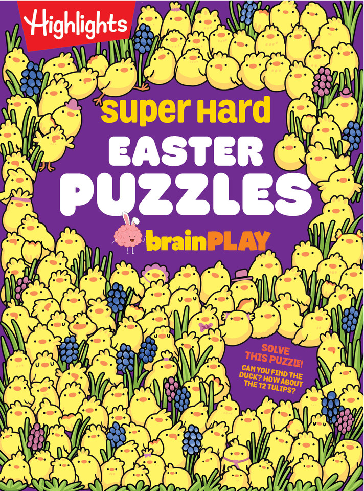 Super Hard Easter Puzzles brainPLAY: Easter Puzzle and Activity Book with Over 75 Brain-Teasing Mazes, Logic Games, Hidden Object Puzzles and More for Kids 7 and Up (brainPLAY Puzzle Books) book cover by 