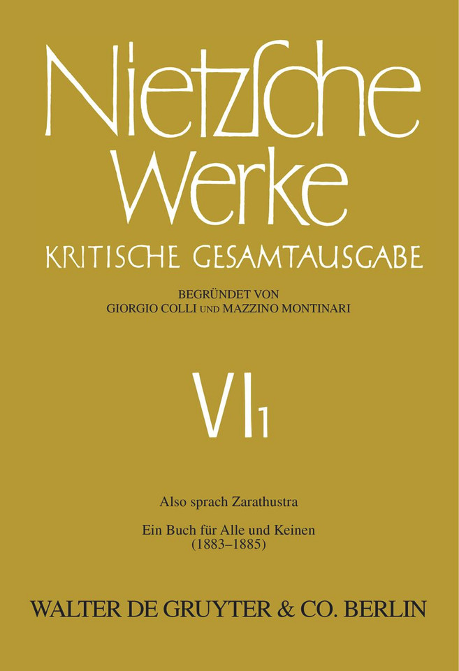 Also sprach Zarathustra: Ein Buch für Alle und Keinen (1883 - 1885) book cover by Friedrich Nietzsche