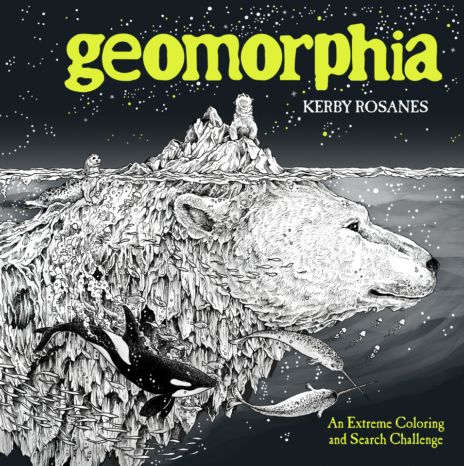 Geomorphia: An Extreme Coloring and Search Challenge book cover by Kerby Rosanes