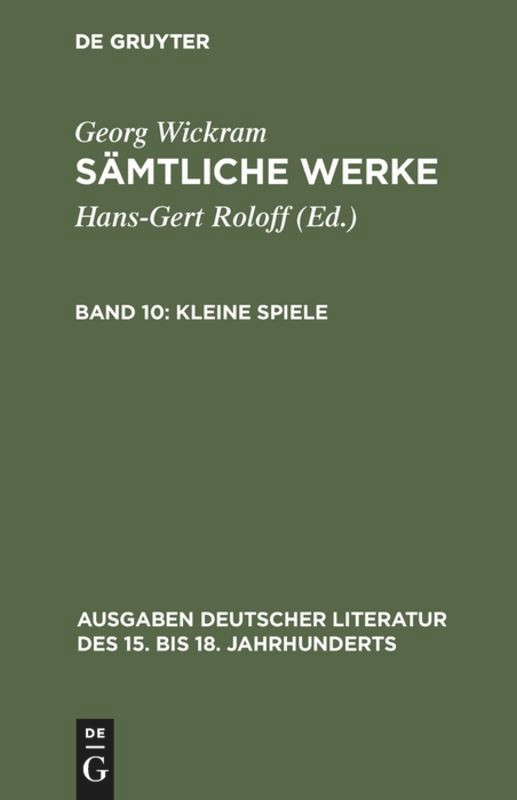 Kleine Spiele [9783110150490]