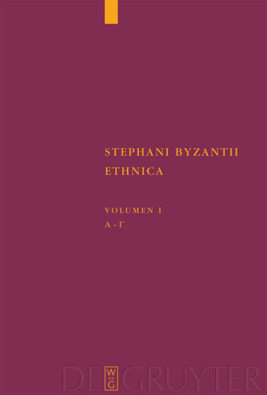 Alpha - Gamma: Adiuvantibus Jan Felix Gaertner, Beatrice Wyss, Christian Zubler (Corpus Fontium Historiae Byzantinae – Series Berolinensis #43/1) [9783110174496]