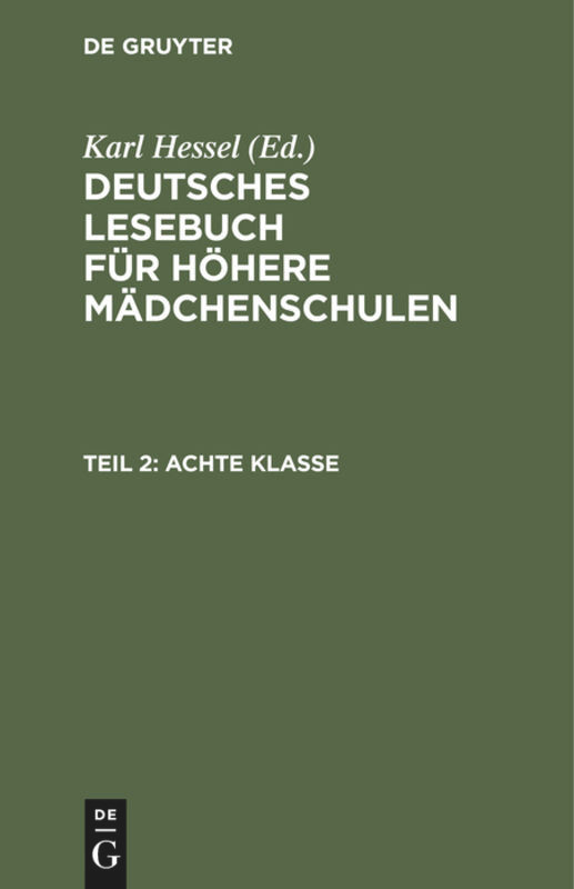 Achte Klasse [9783112349731]