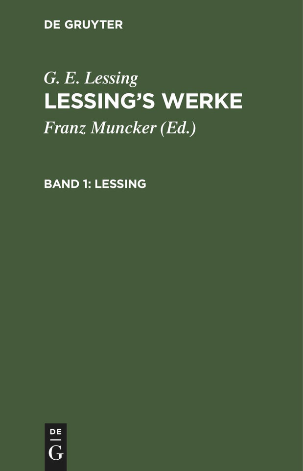 Lessing book cover by G. E. Lessing