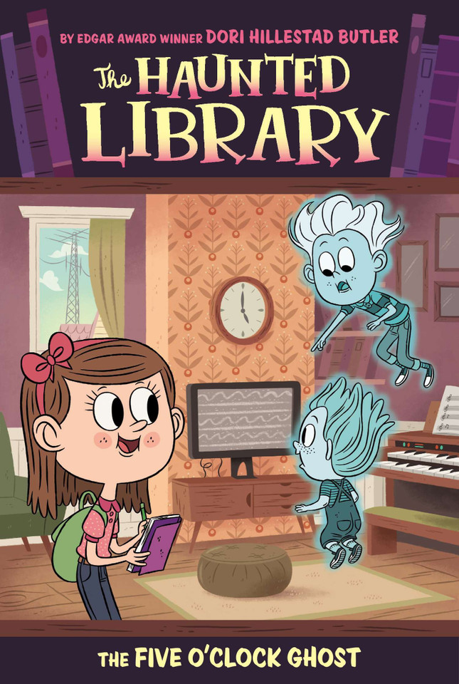 The Five O'Clock Ghost #4 (The Haunted Library) book cover by Dori Hillestad Butler