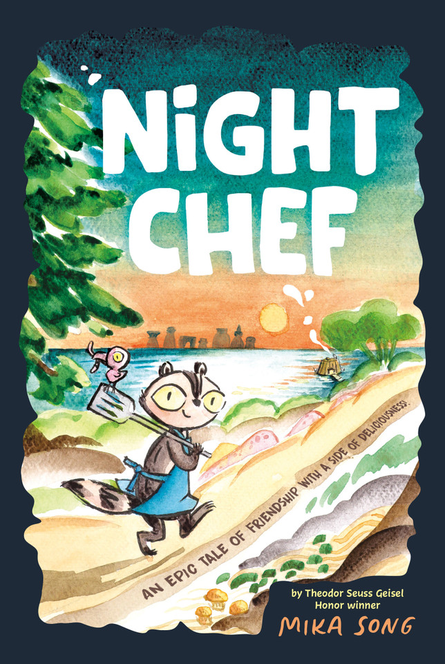 Night Chef: An Epic Tale of Friendship with a Side of Deliciousness! (A Graphic Novel) book cover by Mika Song