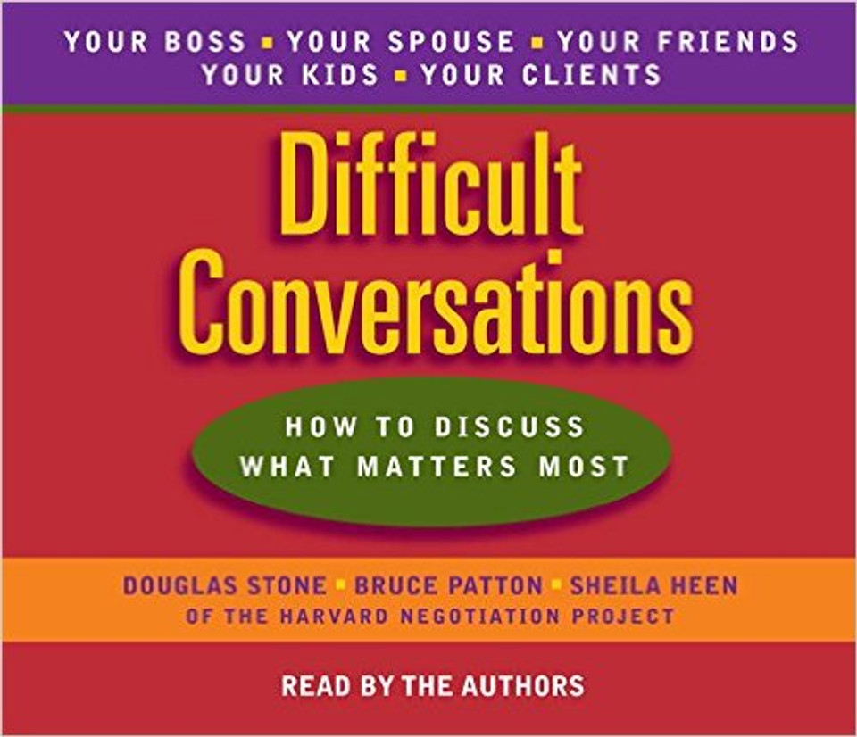 Difficult Conversations: How to Discuss What Matters Most (Audiobook) Cover Difficult Conversations: How to Discuss What Matters Most (Audiobook) Cover