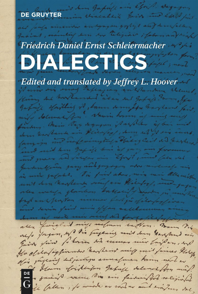 Dialectics book cover by Friedrich Daniel Ernst Schleiermacher