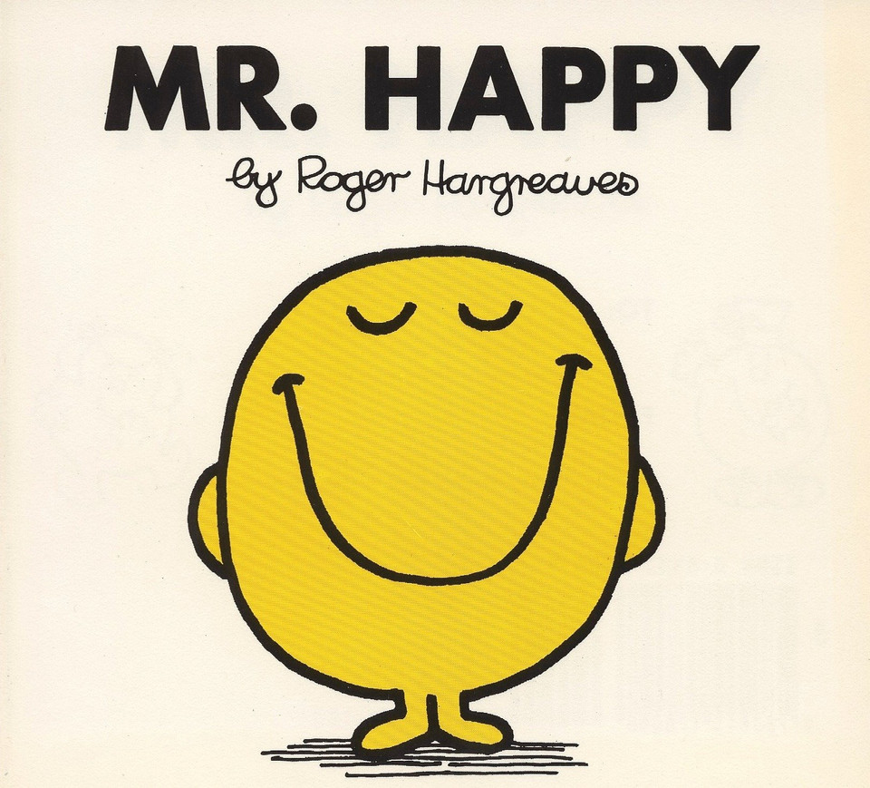 Mr. Happy (Mr. Men and Little Miss) book cover by Roger Hargreaves