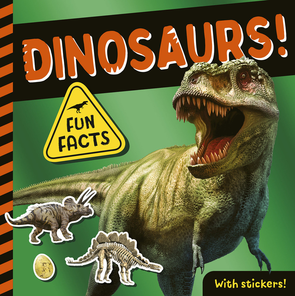 Dinosaurs!: Fun Facts! With Stickers! book cover by Lauren Crisp
