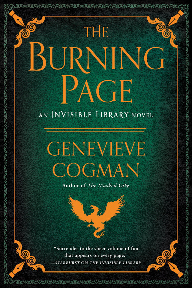 The Burning Page (The Invisible Library Novel) book cover by Genevieve Cogman