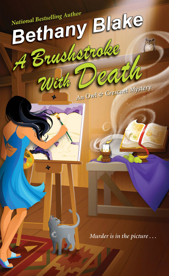 A Brushstroke with Death (An Owl & Crescent Mystery) book cover by Bethany Blake