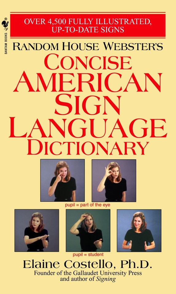 Random House Webster's Concise American Sign Language Dictionary book cover by Elaine Costello, Ph.D.