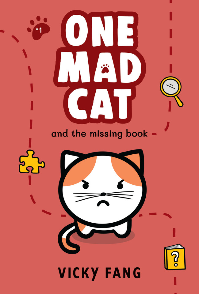 One Mad Cat and the Missing Book (One Mad Cat) book cover by Vicky Fang