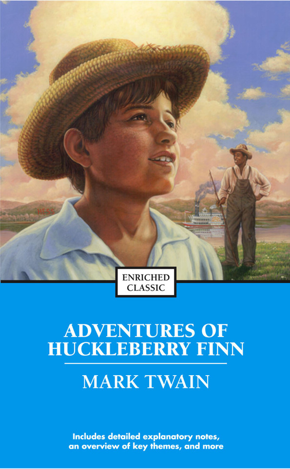 Adventures of Huckleberry Finn (Enriched Classics) book cover by Mark Twain