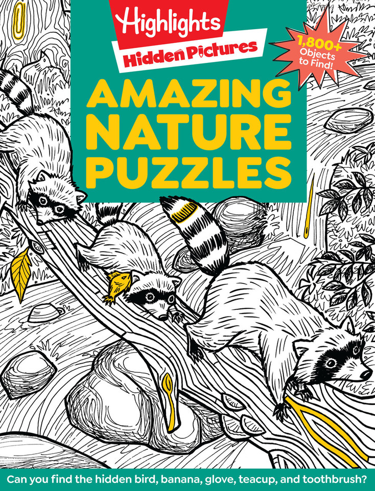 Amazing Nature Puzzles: Explore & Discover with Over 100 Fun Hidden Pictures Nature Puzzles, Celebrate the Wonders of Nature with a Nature Activity Book for Kids (Highlights Hidden Pictures) book cover by 