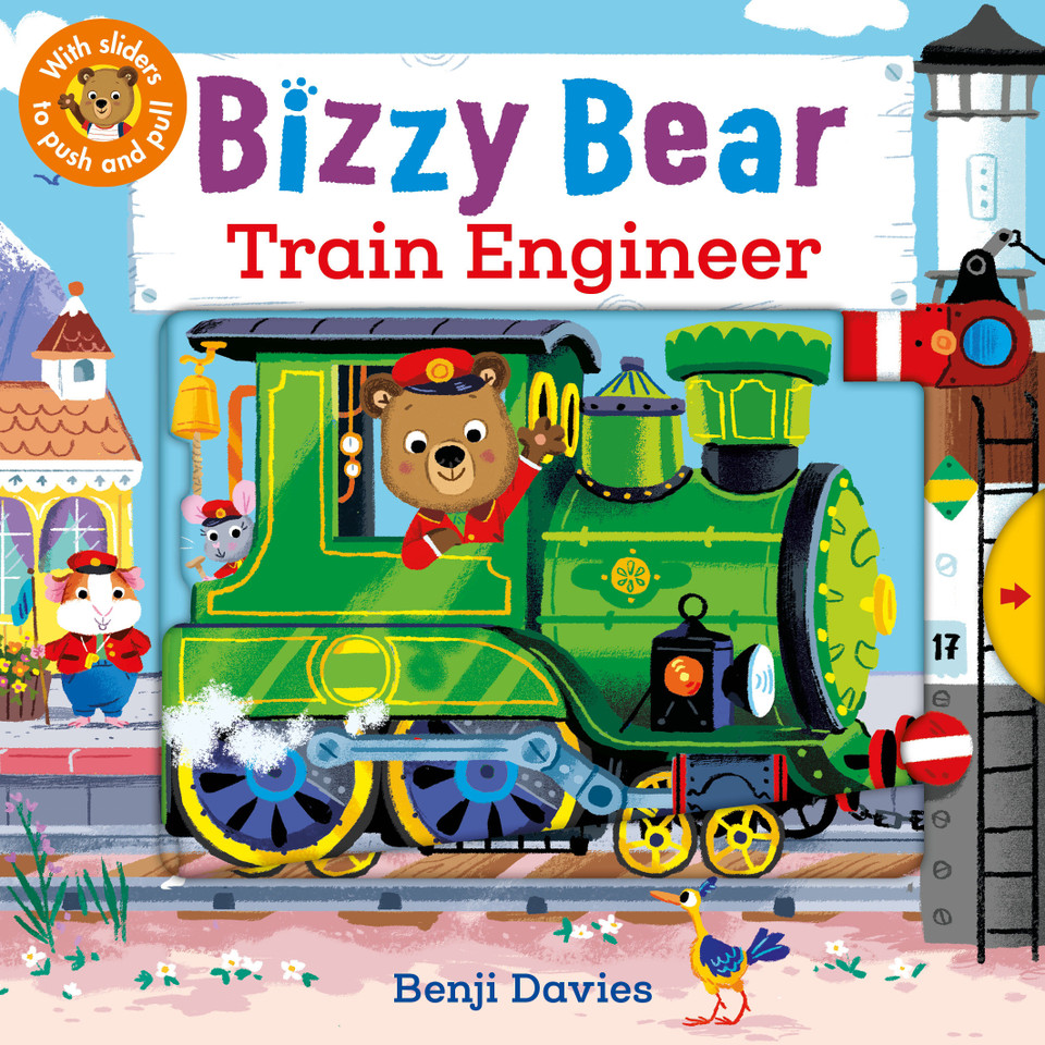 Bizzy Bear: Train Engineer: (Interactive Board Book for Toddlers - With Sturdy Tabs and Slides to Push and Pull) (Bizzy Bear) book cover by 