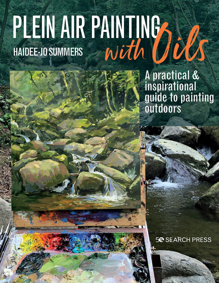 Plein Air Painting with Oils: A practical & inspirational guide to painting outdoors book cover by Haidee-Jo Summers
