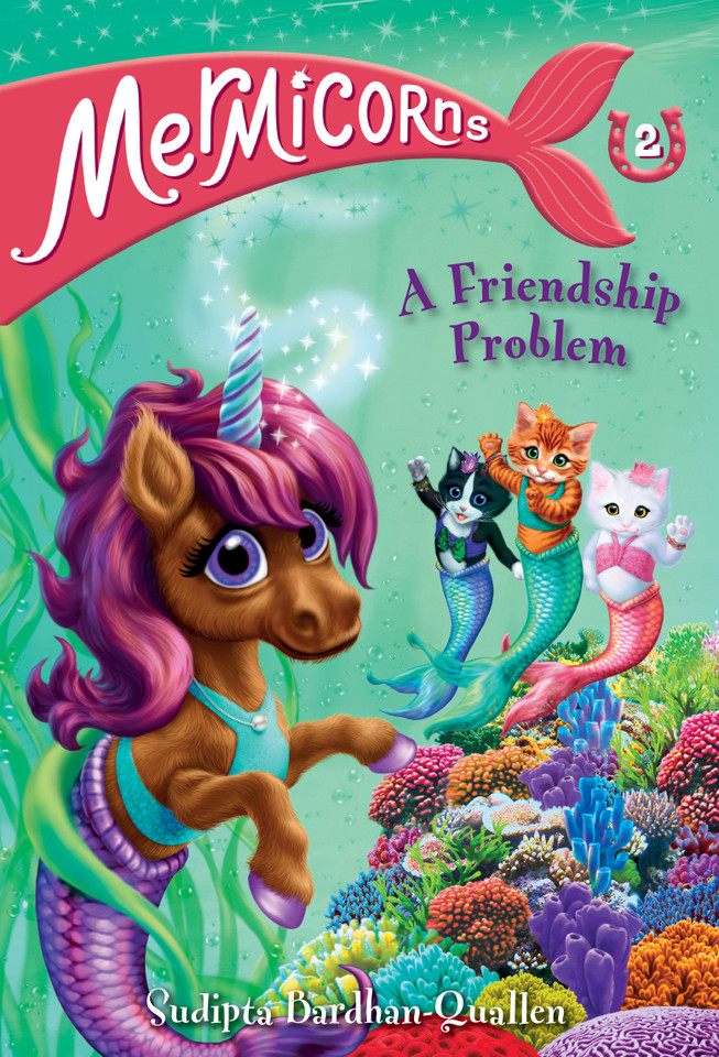 Mermicorns #2: A Friendship Problem (Mermicorns) book cover by Sudipta Bardhan-Quallen