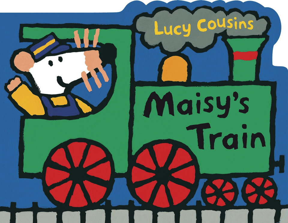 Maisy's Train: A Maisy Shaped Board Book (Train-Shaped Board Book About Maisy the Mouse's Railroad Adventure for Toddlers and Kids Ages 2-5) (Maisy) book cover by Lucy Cousins