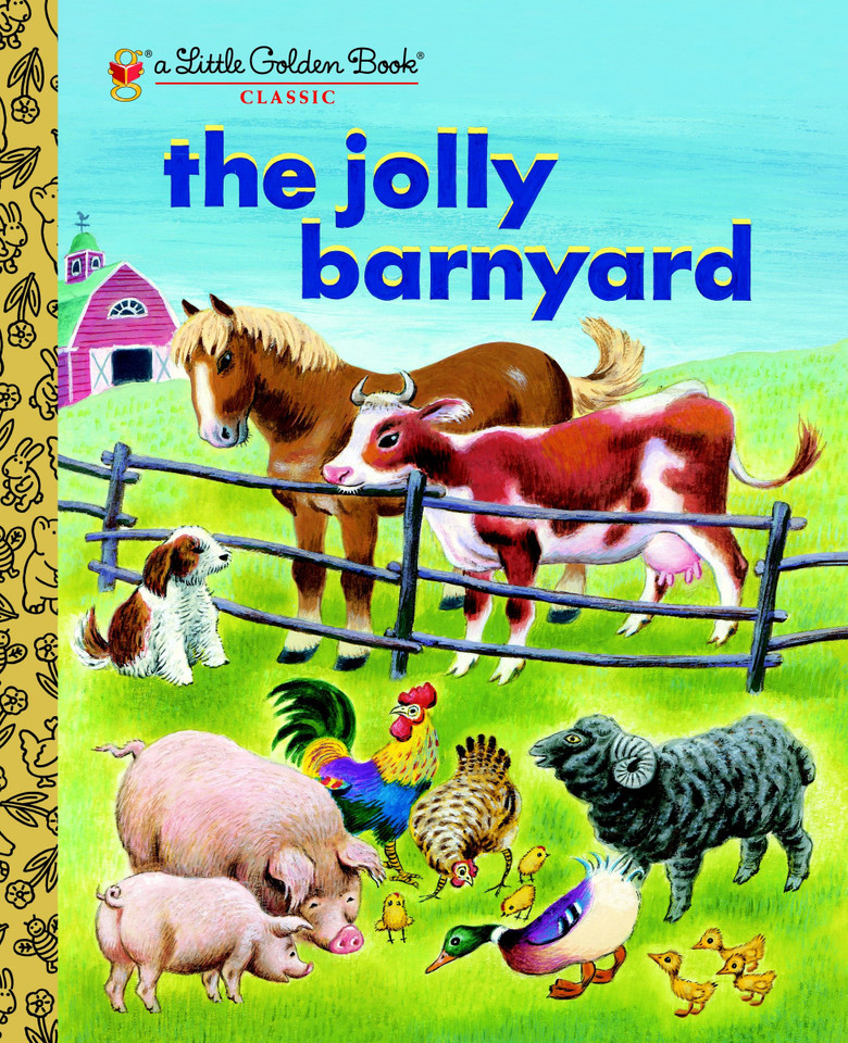 The Jolly Barnyard (Little Golden Book) book cover by Annie North Bedford