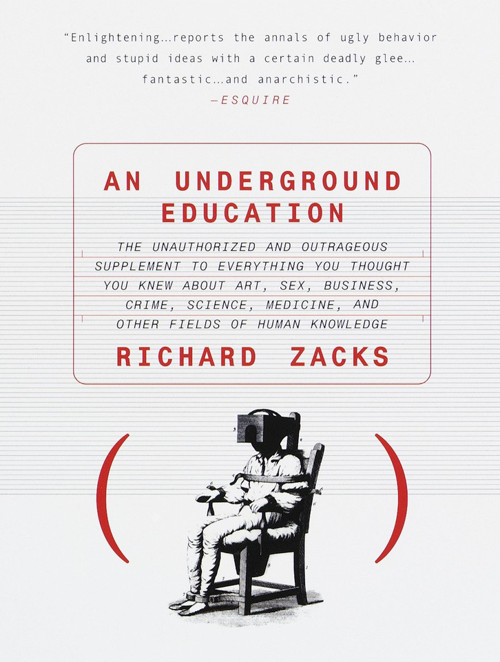 An Underground Education: The Unauthorized and Outrageous Supplement to Everything You Thought You Knew About Art, Sex, Business, Crime, Science, Medicine, and Other Fields book cover by Richard Zacks