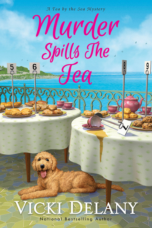 Murder Spills the Tea (Tea by the Sea Mysteries) book cover by Vicki Delany
