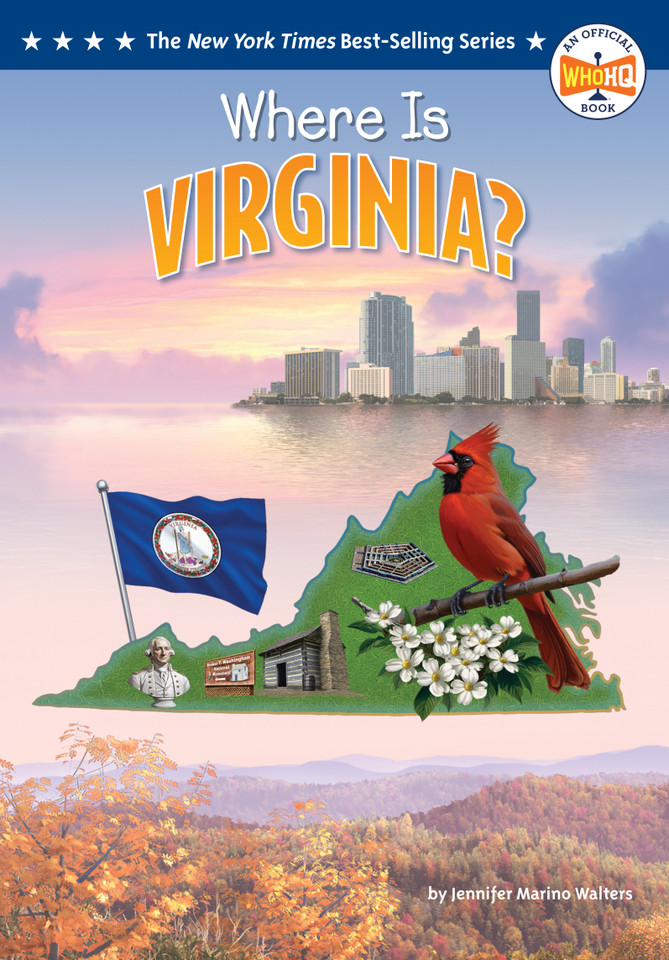 Where Is Virginia? (Who HQ: The 50 States) book cover by Jennifer Marino Walters, Who HQ