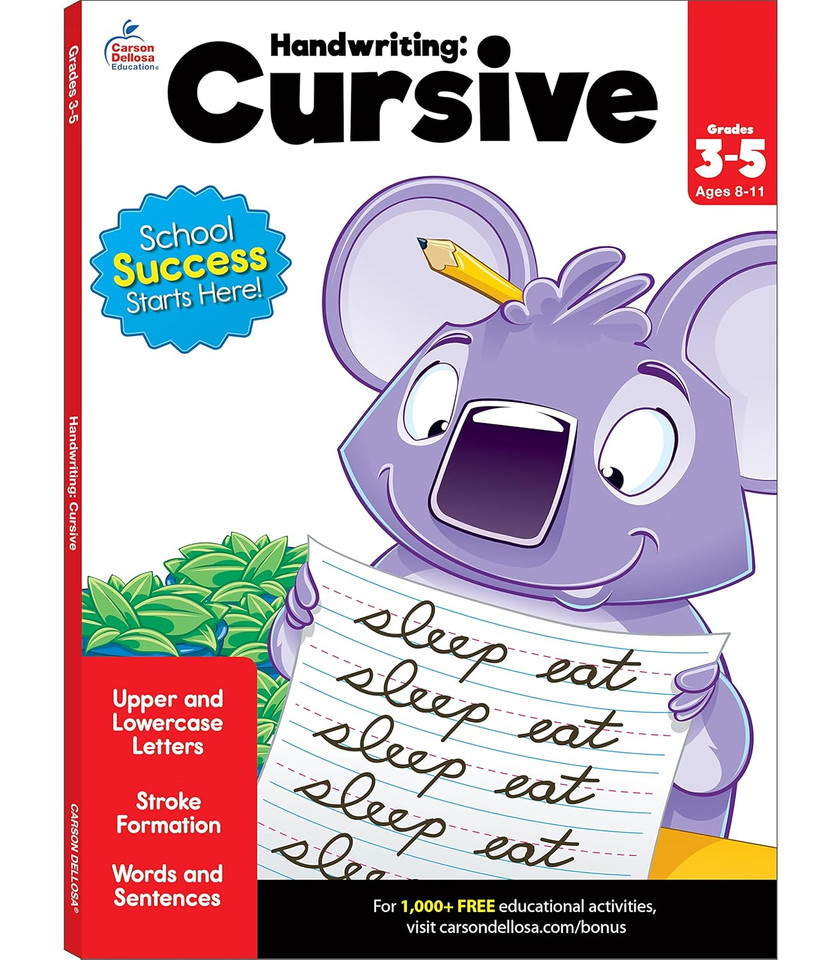 Handwriting: Cursive Workbook Grade 3-5 [Paperback]