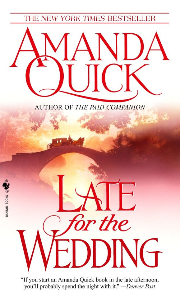 Late for the Wedding (Lavinia Lake and Tobias March) book cover by Amanda Quick