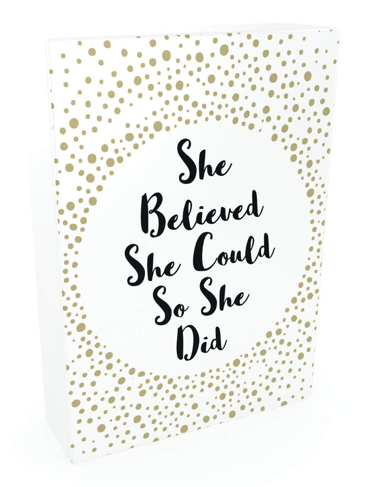 She Believed She Could So She Did: 52 Beautiful Cards of Inspiring Quotes and Empowering Affirmations Cover