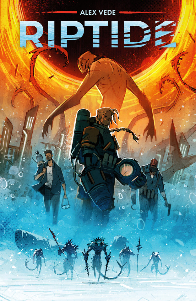 Riptide book cover by Alex Vede