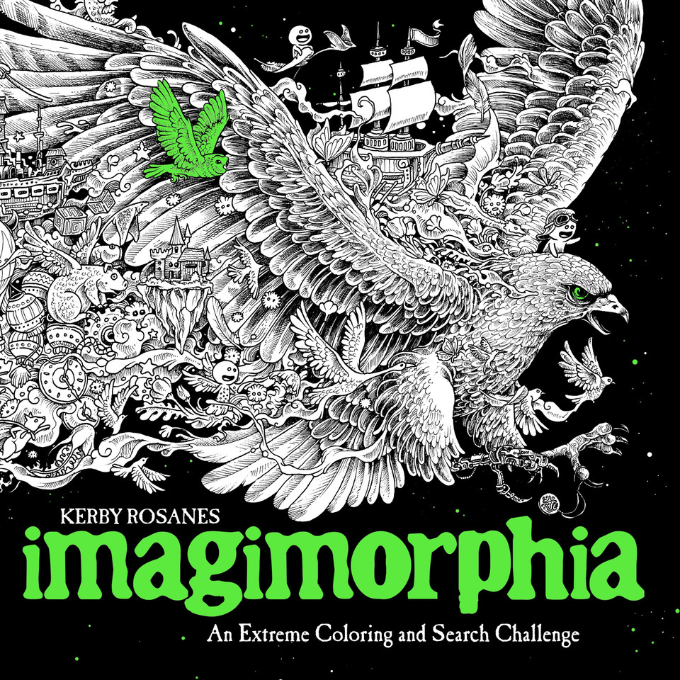 Imagimorphia: An Extreme Coloring and Search Challenge book cover by Kerby Rosanes