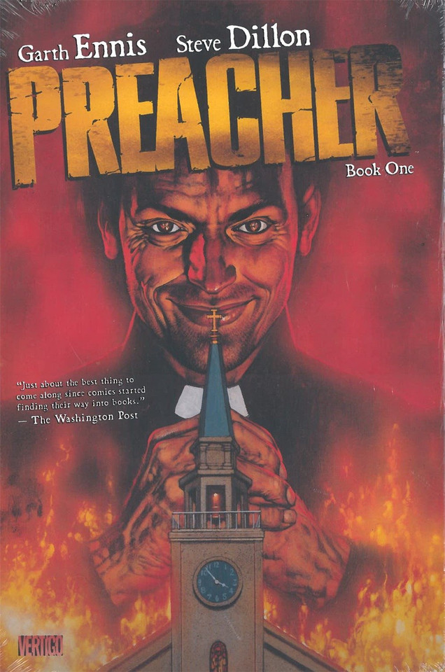 Preacher Book One book cover by Garth Ennis