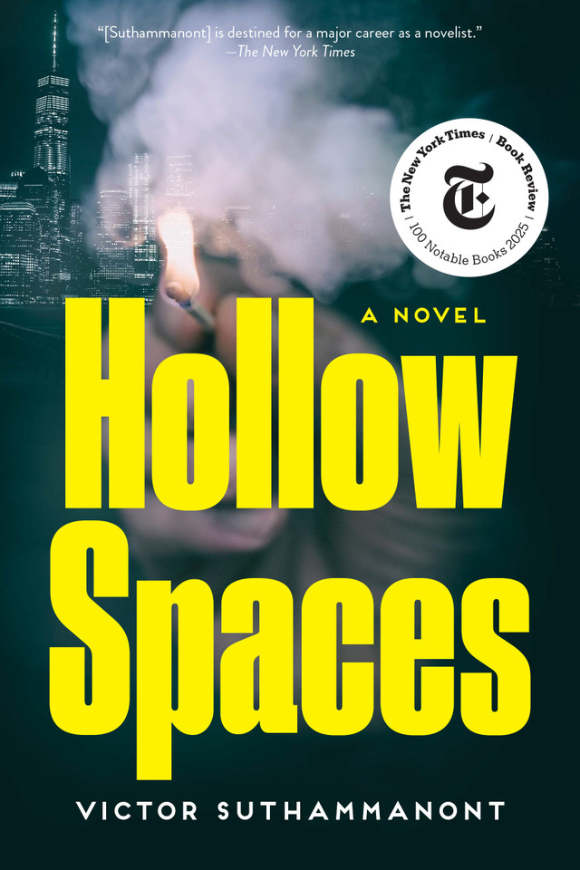 Hollow Spaces: A Novel book cover by Victor Suthammanont