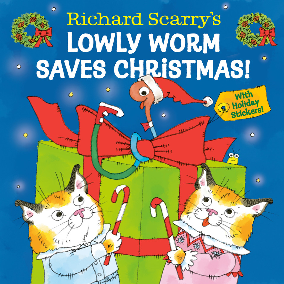 Richard Scarry's Lowly Worm Saves Christmas! book cover by Richard Scarry
