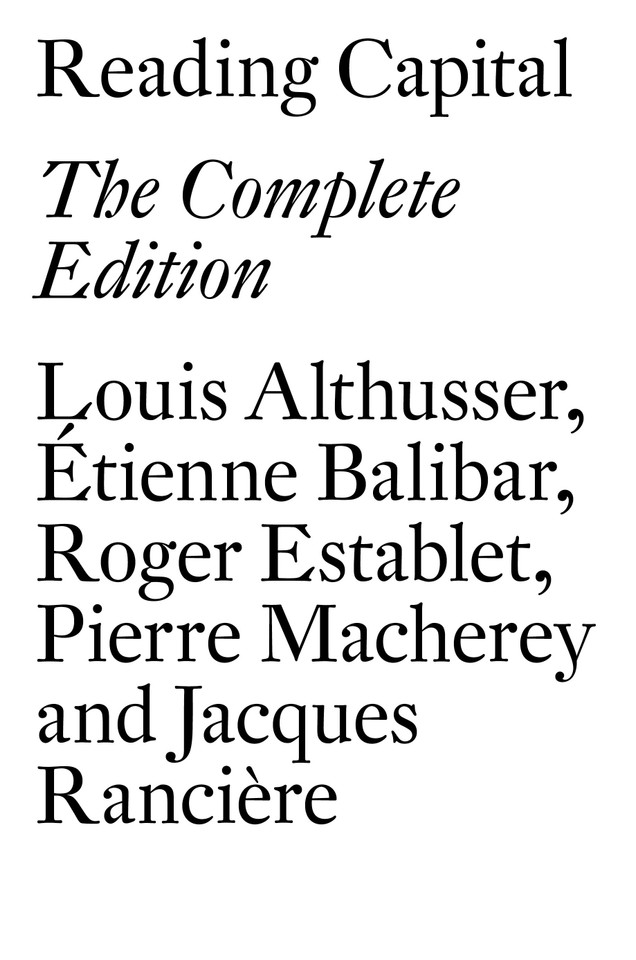 Reading Capital: The Complete Edition book cover by Louis Althusser